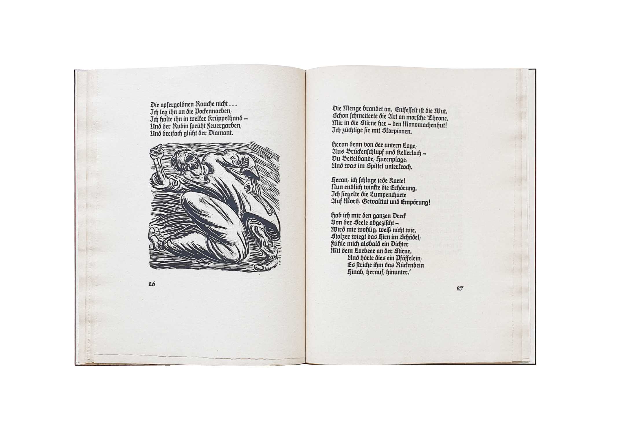 Reinhold von Walter / Ernst Barlach: Der Kopf <p>Halblederband mit aufgesetzten Deckeln, Rücken aus dunkelbraunem Saffianleder, handgefertigte Bezugspapiere, nickelfarbene Titelprägungen. Format: 24,6 cm x 31,7 cm, 2026.</p>