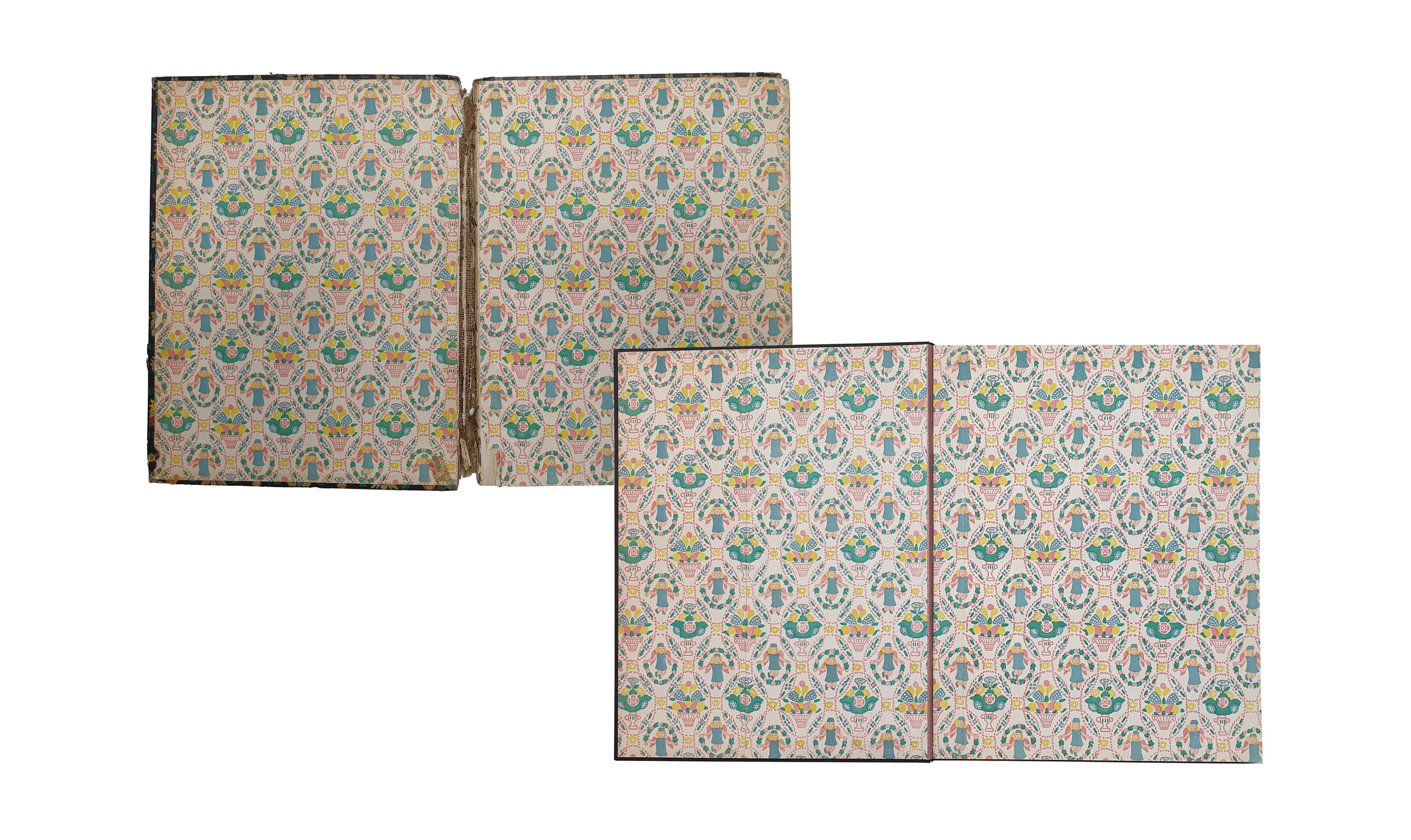 <p>A﻿blösen der TESA-Verklebungen, Entfernen der rostigen Klammern, rostige Stellen aus dem Papier entfernen und Schließen der Löcher mit Japanpapier, Fadenheftung, Sicherung und Ergänzung der Original-Vorsatzpapiere, Erneuerung des Einbandes (Pappband) unter Verwendung der Original-Bezugspapiere. Auftragsarbeit 2024</p>