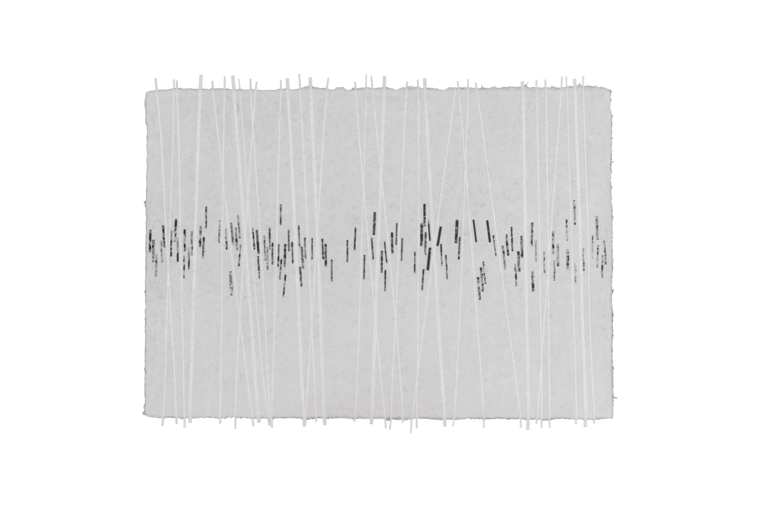 <p>Die Papierstreifen wurden während des Gautsch-Vorganges eingelegt.<br>
Größe: 60 x 48 cm</p>
