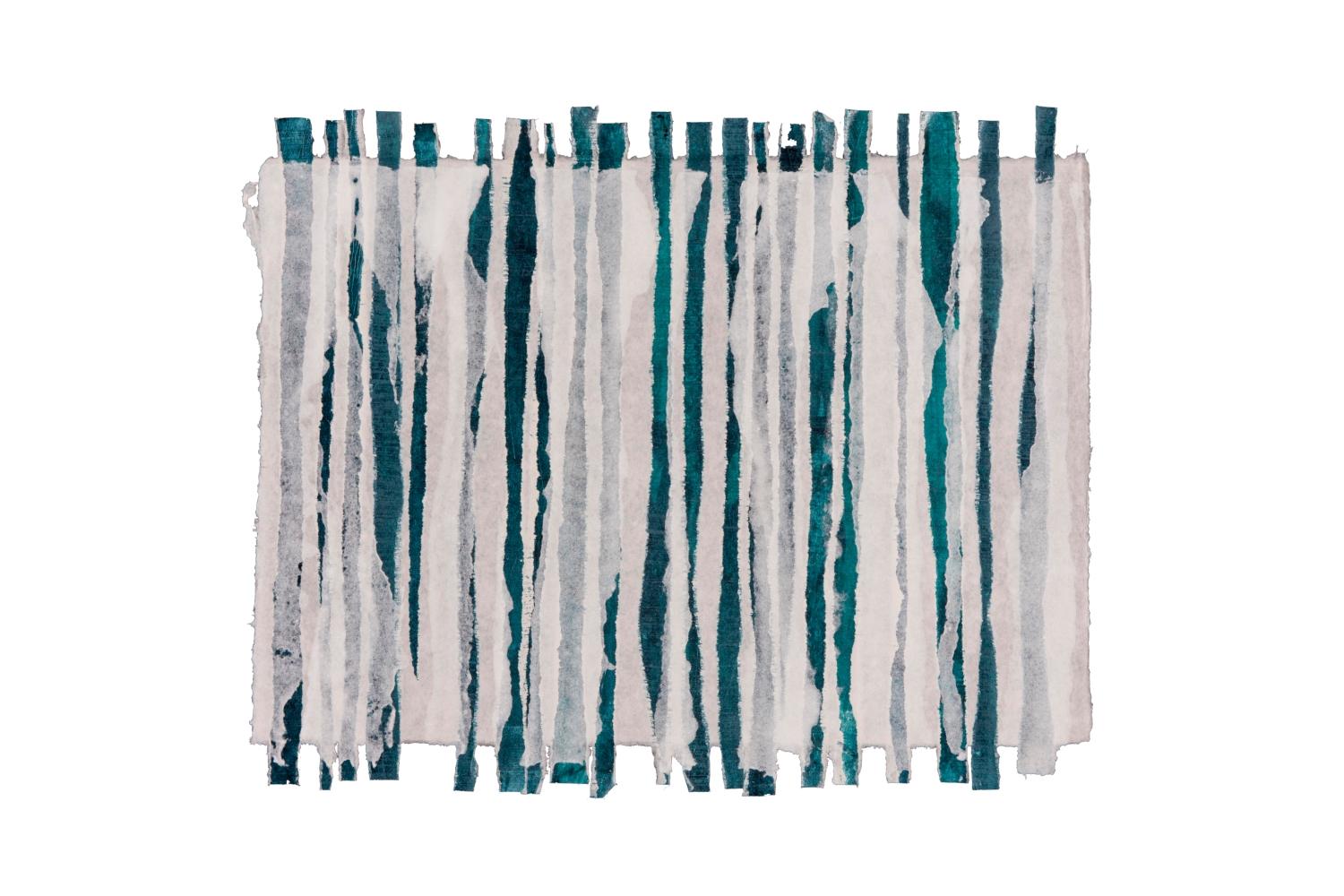 <p>Die gerissenen Papierstreifen wurden während des Gautsch-Vorganges eingelegt.<br>
Größe: 60 x 48 cm</p>