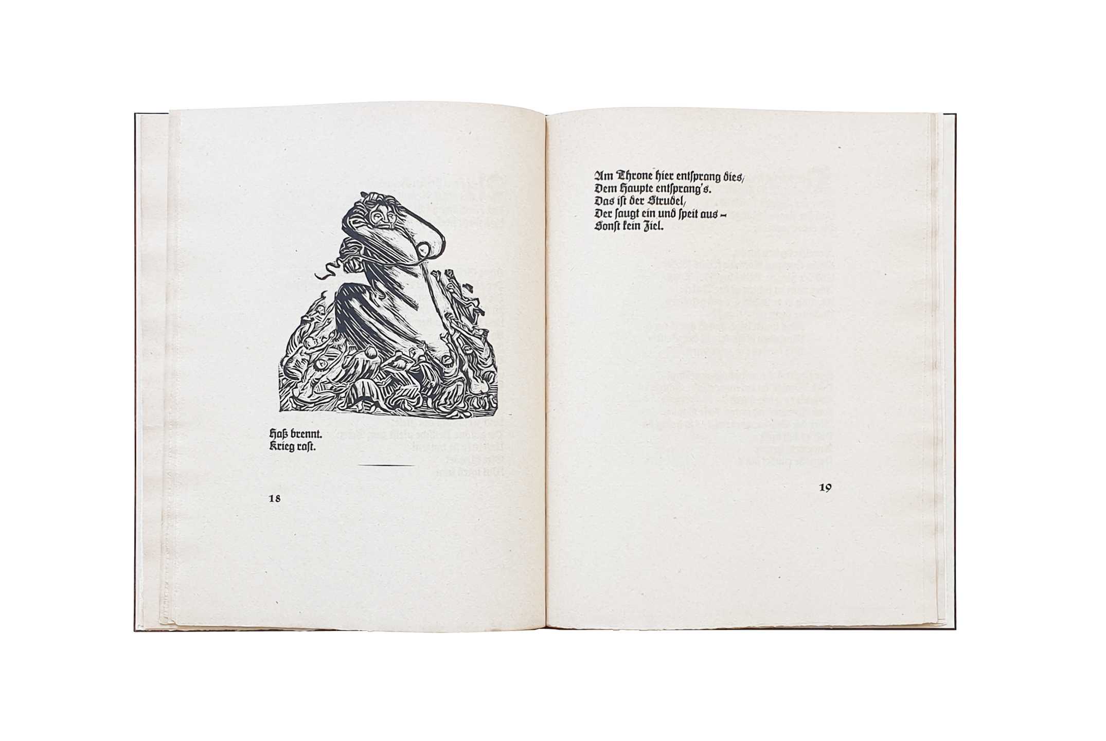 Reinhold von Walter / Ernst Barlach: Der Kopf <p>Halblederband mit aufgesetzten Deckeln, Rücken aus dunkelbraunem Saffianleder, handgefertigte Bezugspapiere, nickelfarbene Titelprägungen. Format: 24,6 cm x 31,7 cm, 2026.</p>