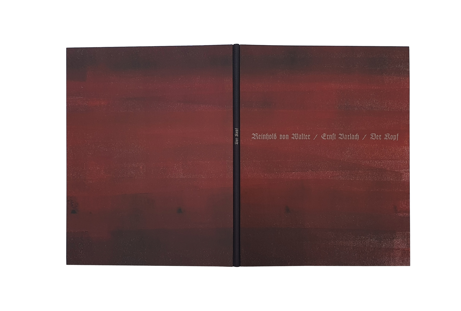 Reinhold von Walter / Ernst Barlach: Der Kopf <p>Halblederband mit aufgesetzten Deckeln, Rücken aus dunkelbraunem Saffianleder, handgefertigte Bezugspapiere, nickelfarbene Titelprägungen. Format: 24,6 cm x 31,7 cm, 2026.</p>