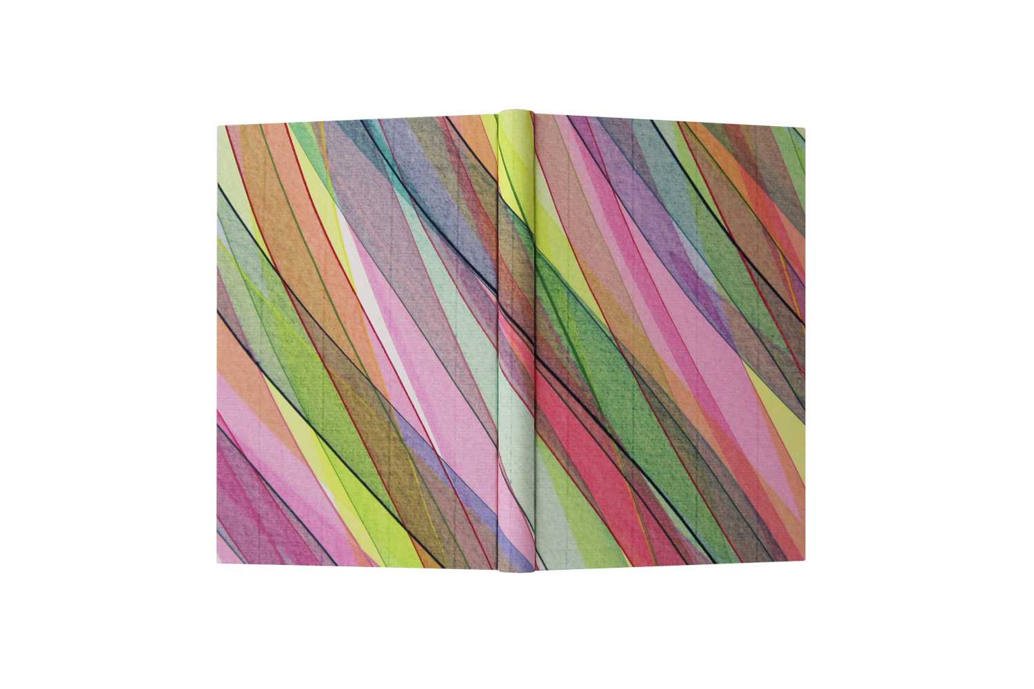 <p>Edelpappband, Bezugspapier und Vorsätze gespachtelt und in einem Stück verarbeitet, Kopf-Naturschnitt, dunkelrotes Lederkapital, graublauer Kartonschuber. Format: 12,5 cm x 18,5 cm; 2013, Privatbesitz</p>